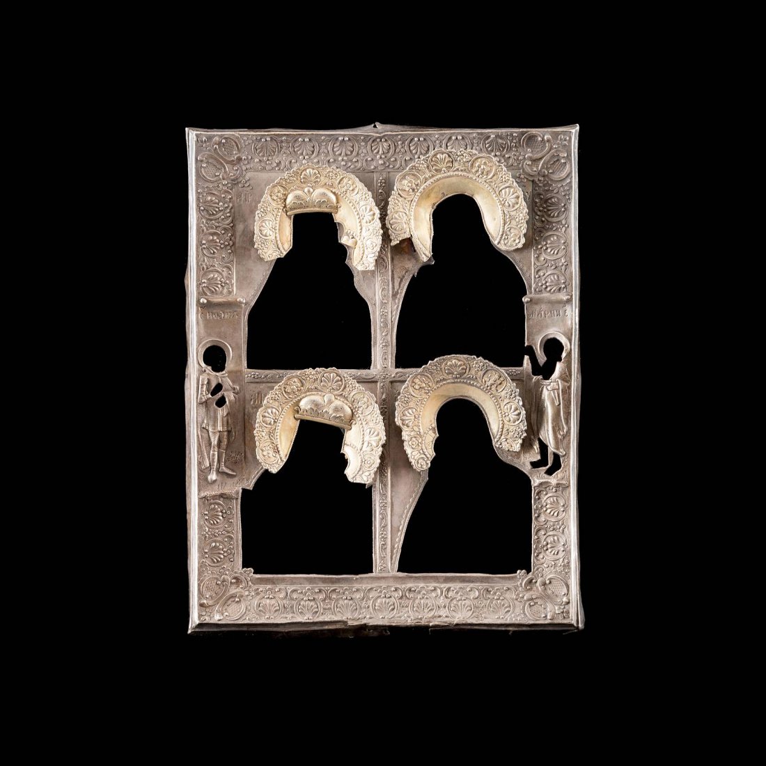 A SILVER BASMA Russian, circa 1820 Of a quadri-partite (1 of 1)