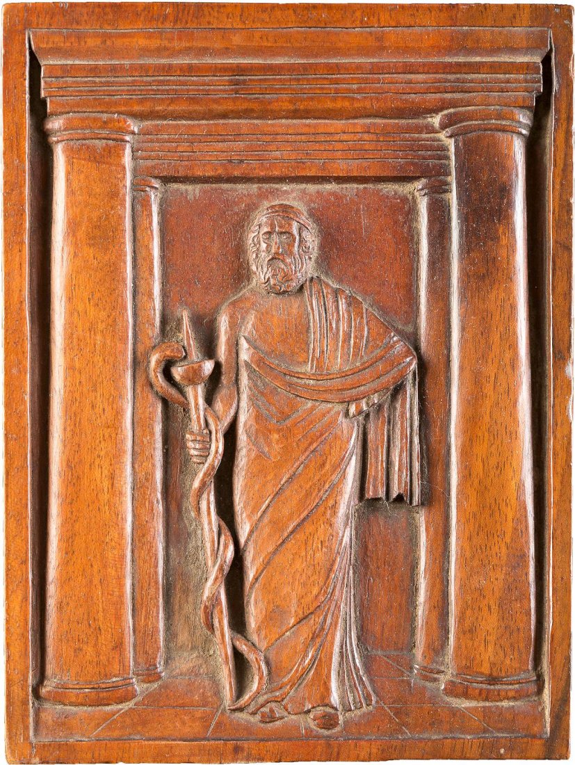 A BRASS AND ENAMEL ICON, ST. NICHOLAS OF MYRA AND A (1 of 1)