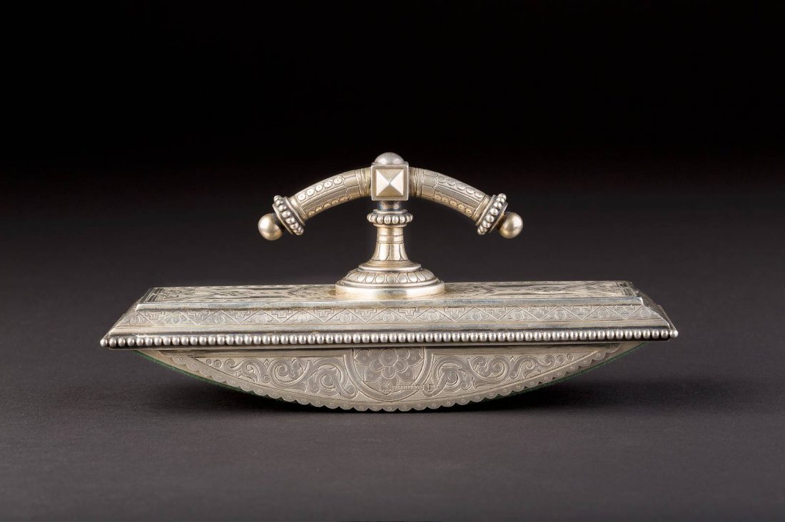 A MASSIVE SILVER INK BLOTTER Russian, Moscow, Ivan (1 of 1)