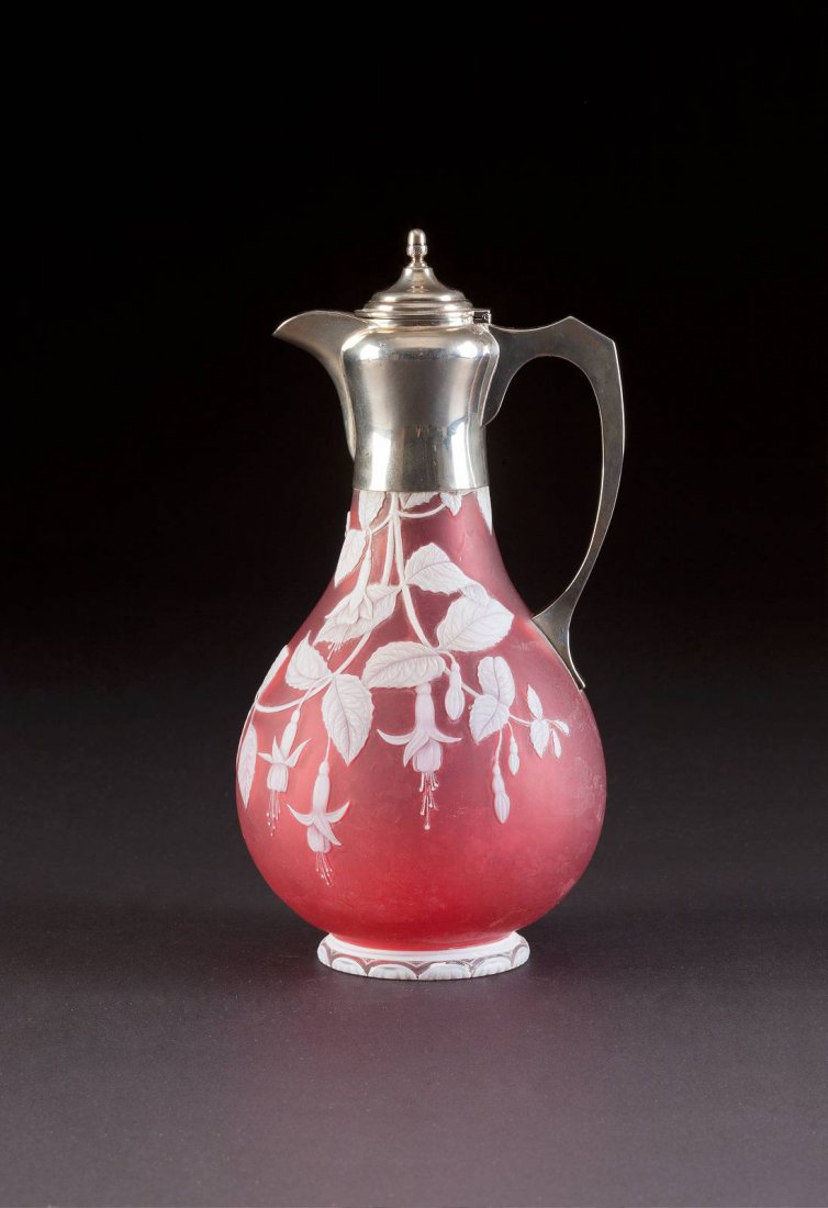 KARAFFE MIT SILBERMONTIERUNG England, London, Thomas (1 of 1)