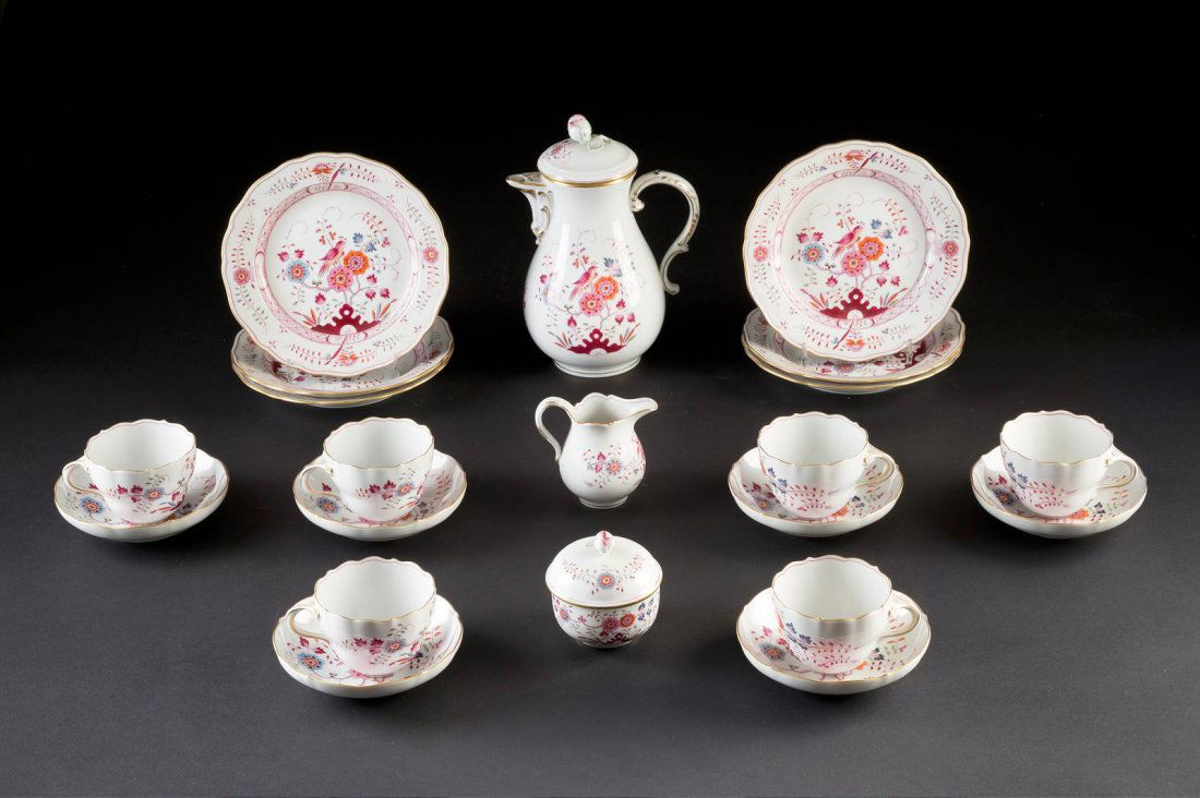 15-TEILIGES KAFFEESERVICE 'INDISCHES VOGELMODELL BUNT' (1 of 1)