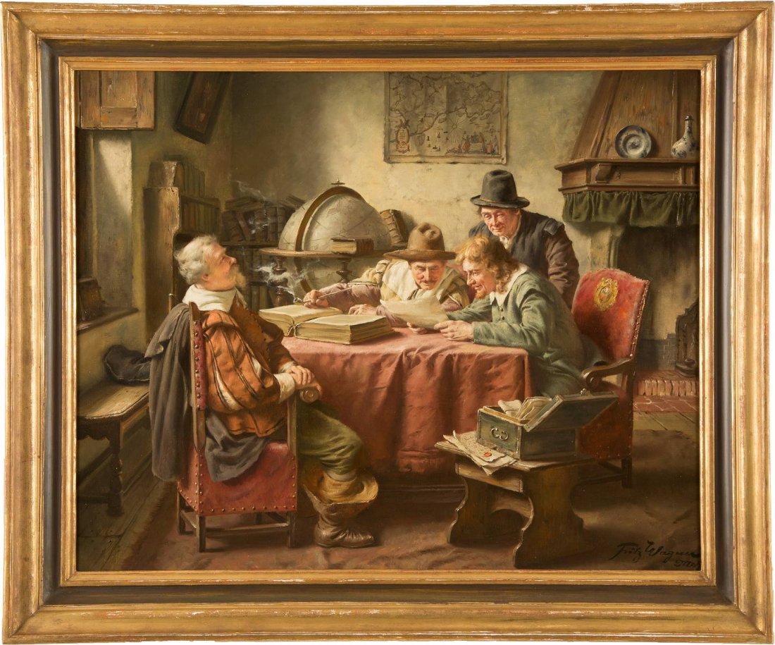 FRITZ WAGNER 1896 Mnchen - 1939 ebenda Vier Herren im (1 of 2)