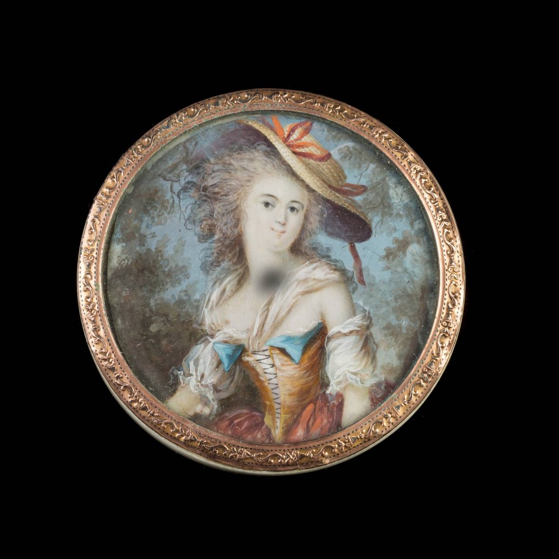 SCHNUPFTABAKDOSE MIT MINIATUR Frankreich, um 1790 (1 of 1)