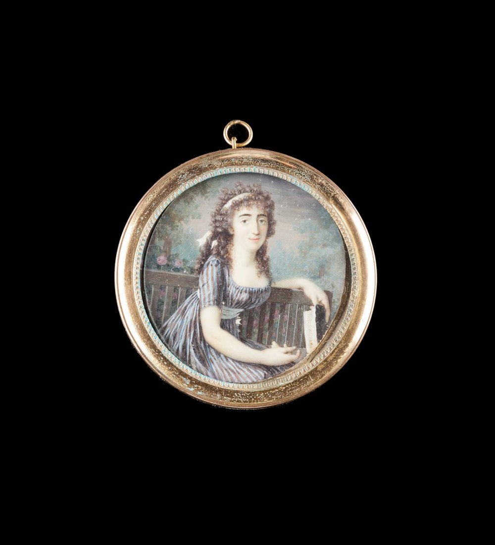 FRANZSISCHER MINIATURIST Ttig um 1780 DAMENPORTRT (1 of 1)