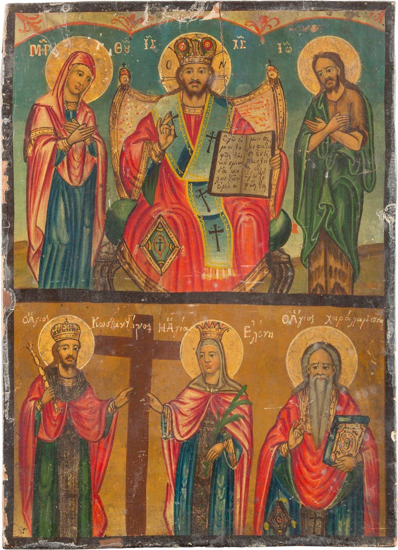 A TWO-PARTITE ICON SHOWING THE DEISIS AND SELECTED (1 of 1)