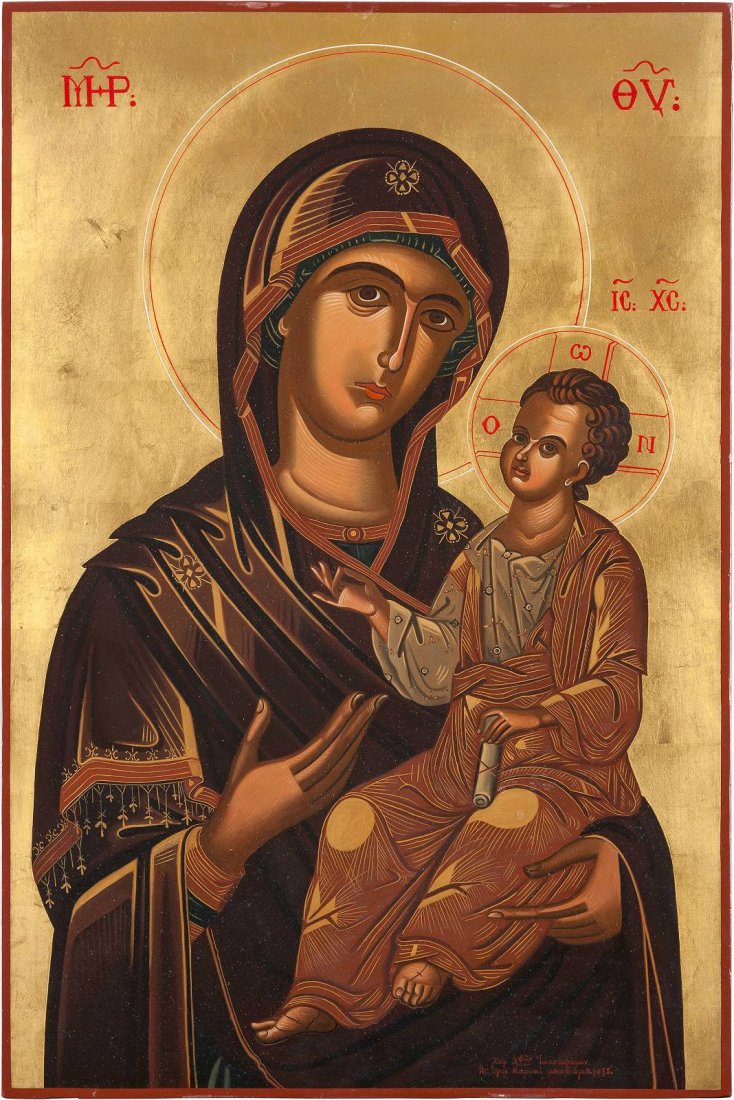 A LARGE ICON SHOWING THE HODIGITRIA MOTHER OF GOD Dated (1 of 1)