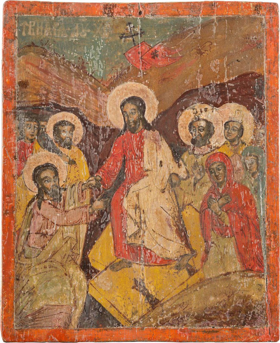 A DOUBLE-SIDED ICON (TABLETKA) SHOWING THE DESCENT INTO (1 of 2)
