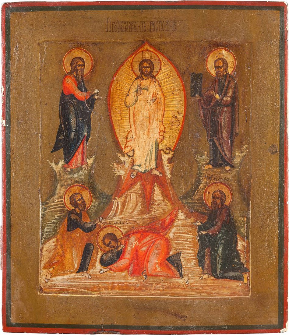 AN ICON SHOWING THE TRANSFIGURATION OF CHRIST Russian, (1 of 1)