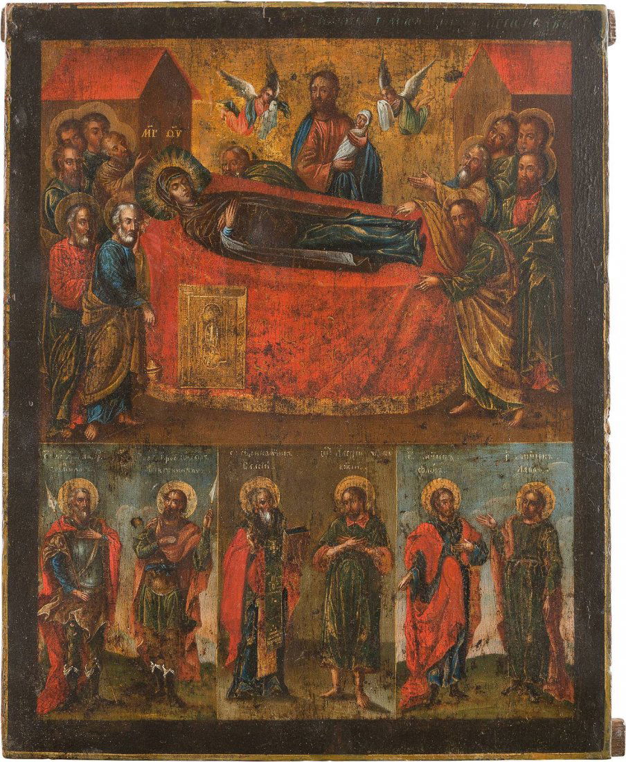 A LARGE ICON SHOWING THE DORMITION OF THE MOTHER OF GOD (1 of 1)