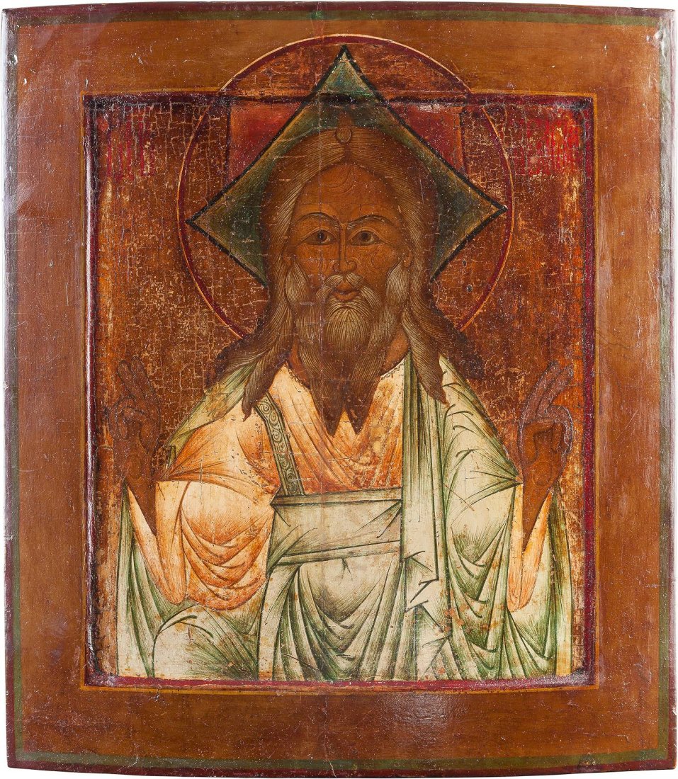 A RARE AND LARGE ICON SHOWING GOD THE FATHER Russian, (1 of 1)