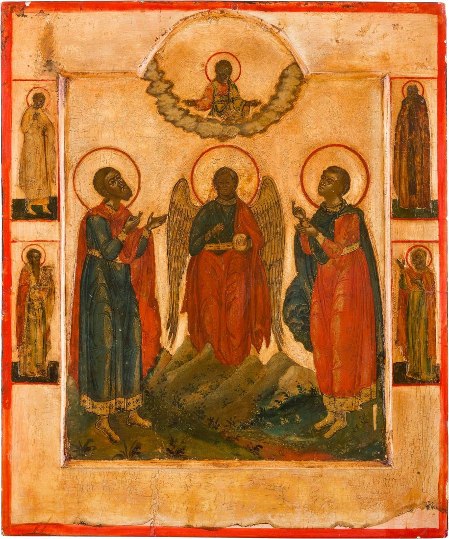 AN ICON SHOWING SELECTED SAINTS Russian, 19th century (1 of 1)