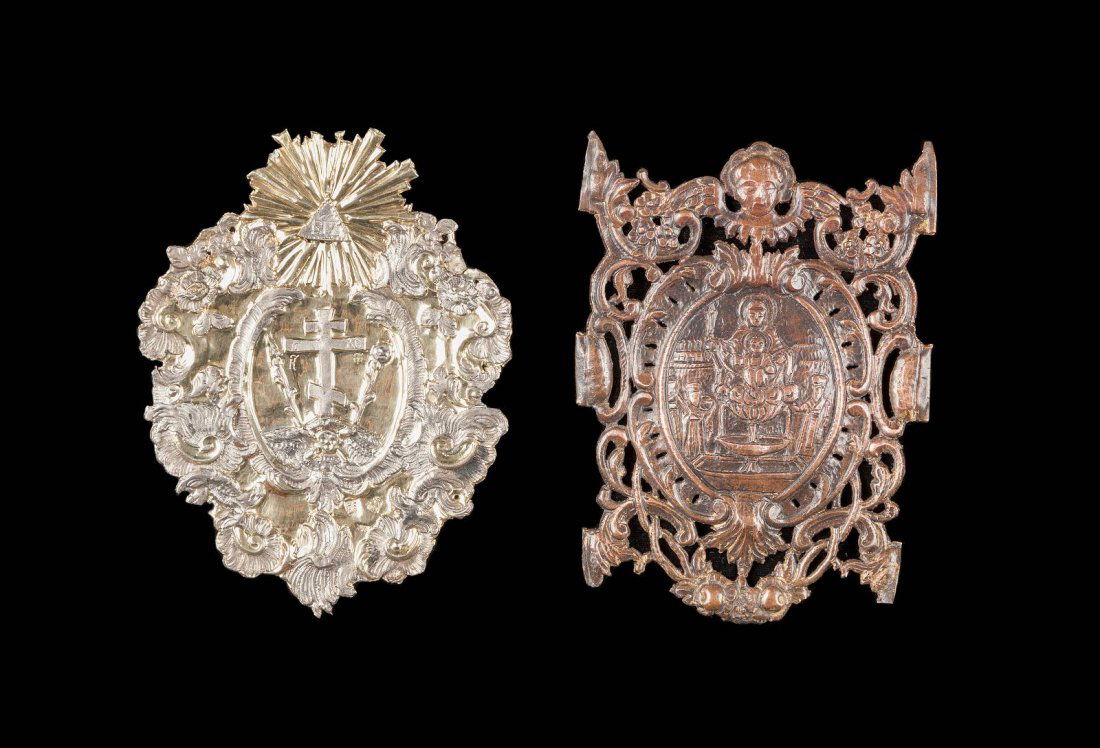 TWO PLAQUES FOR A BOOK OF GOSPELS Russian, one Moscow, (1 of 1)