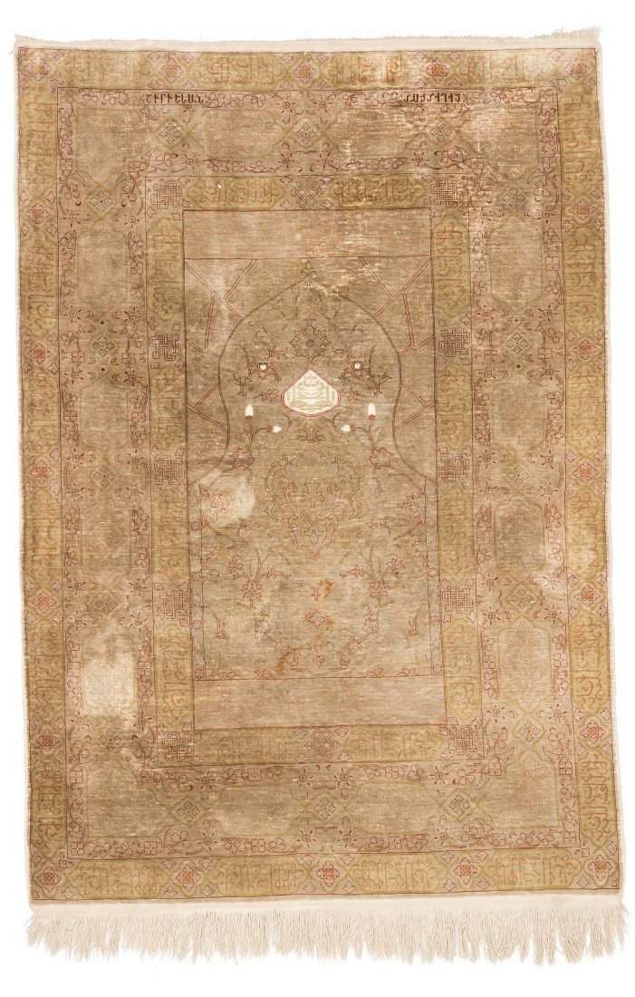 HEREKE SEIDE Türkei, 2. Hälfte 20. Jh. 140 x 98,5 cm. (1 of 1)