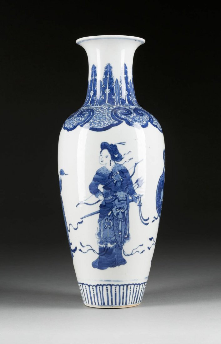 BODENVASE MIT BLAUMALEREI China, späte Kangxi-Periode, (1 of 1)