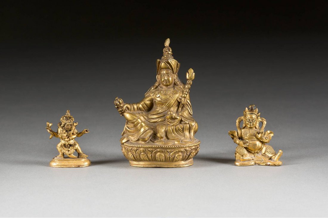 DREI BRONZE-FIGUREN VERSCHIEDENER GOTTHEITEN (1 of 1)