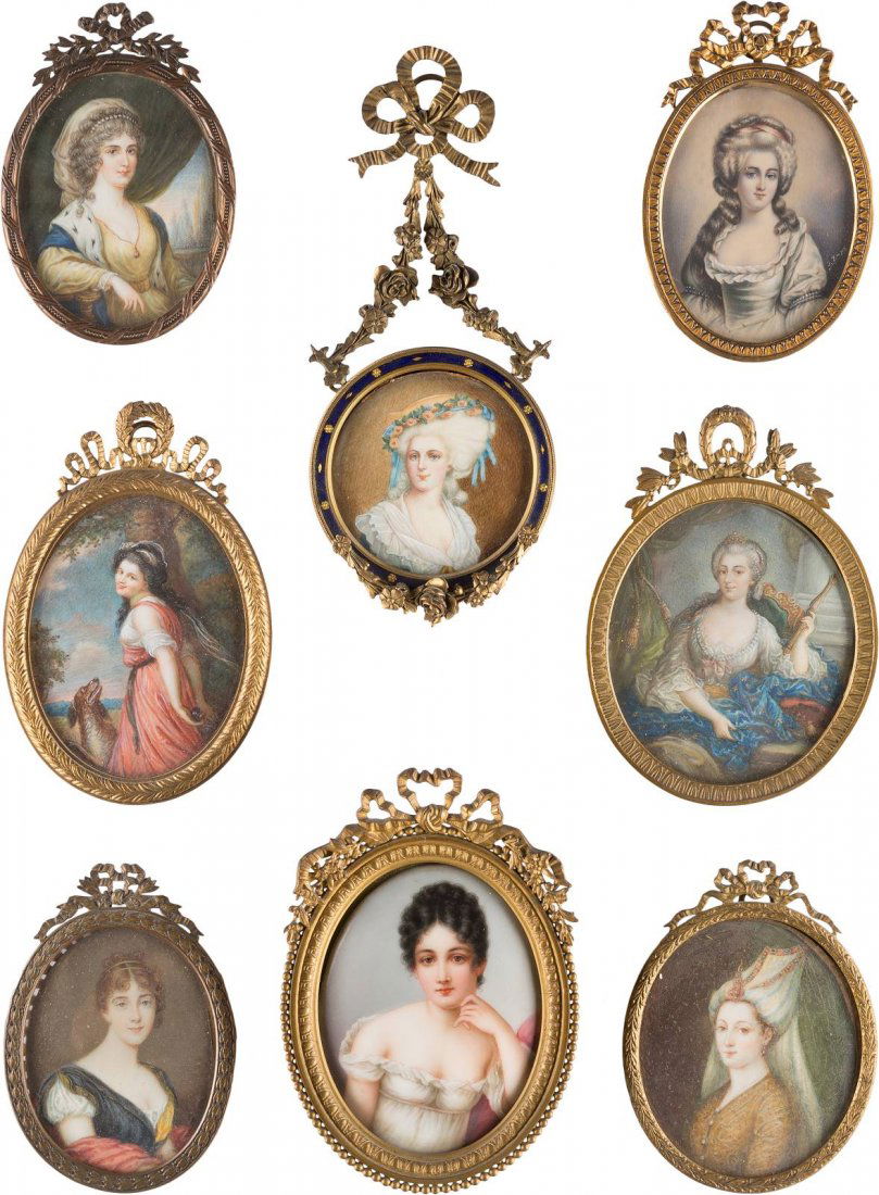 SAMMLUNG VON ACHT PORTRÄTMINIATUREN HISTORISCHER (1 of 1)