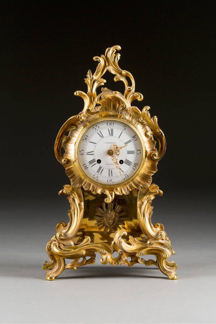 TISCHUHR IM LOUIS XV.- STIL Frankreich, 20. Jh. (1 of 1)