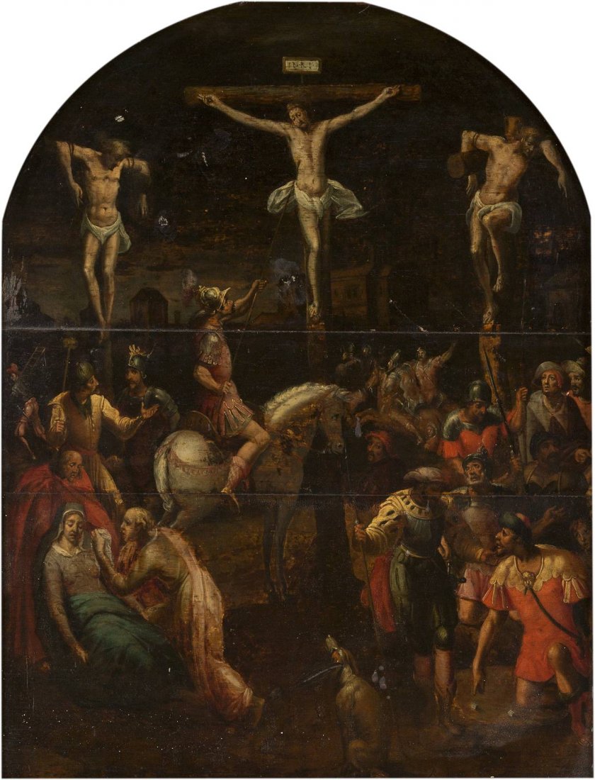 FLÄMISCHER MEISTER Tätig 1. Hälfte 17. Jh. KREUZIGUNG (1 of 1)