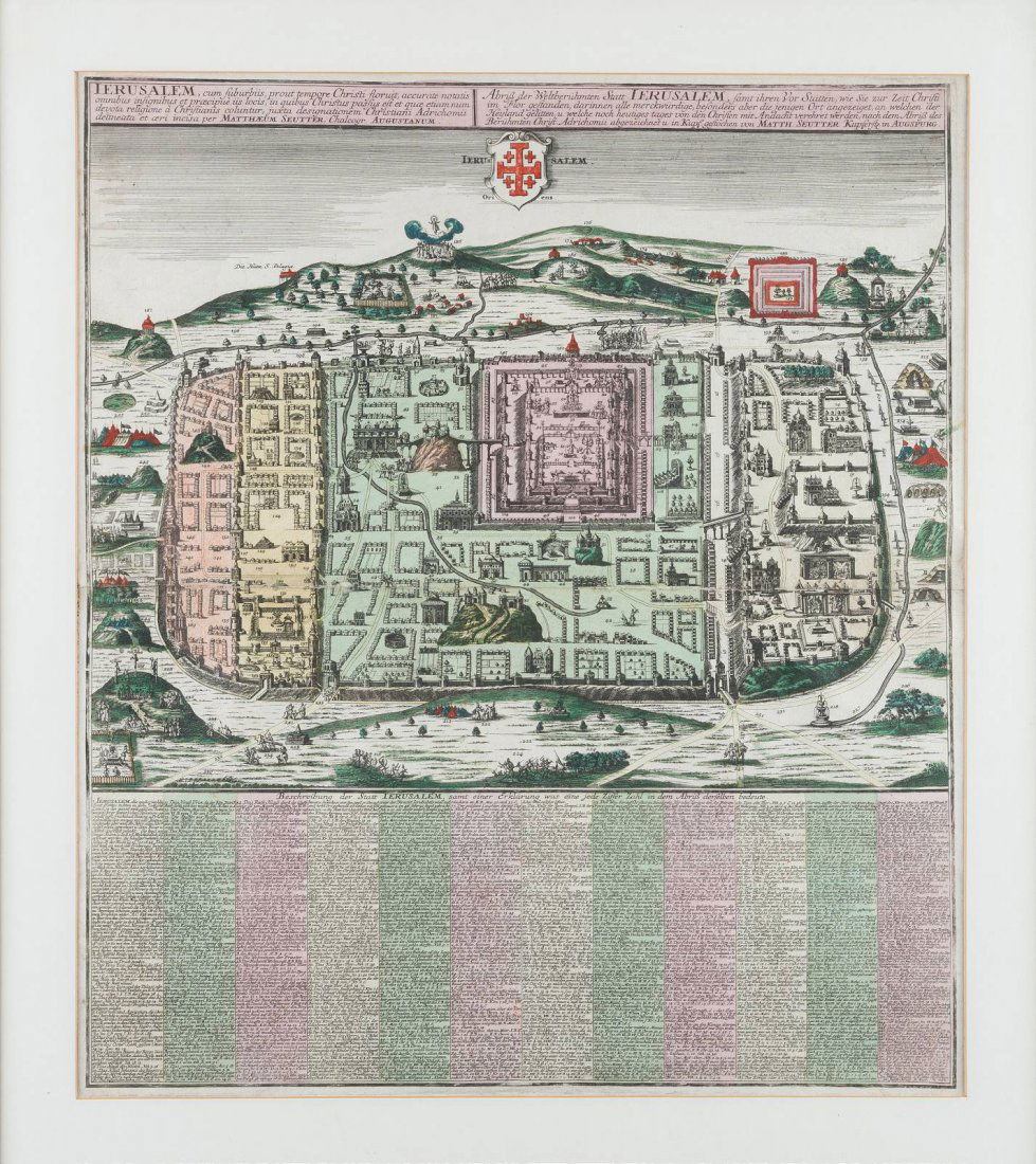 KONVOLUT AUS VIER LANDKARTEN UND STADTANSICHTEN U.a. (1 of 1)