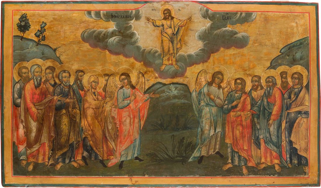 A LARGE ICON SHOWING THE ASCENSION OF CHRIST FROM A (1 of 1)
