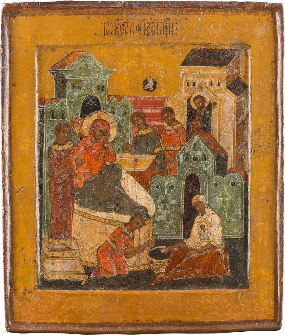AN ICON SHOWING THE NATIVITY OF THE MOTHER OF GOD (1 of 1)