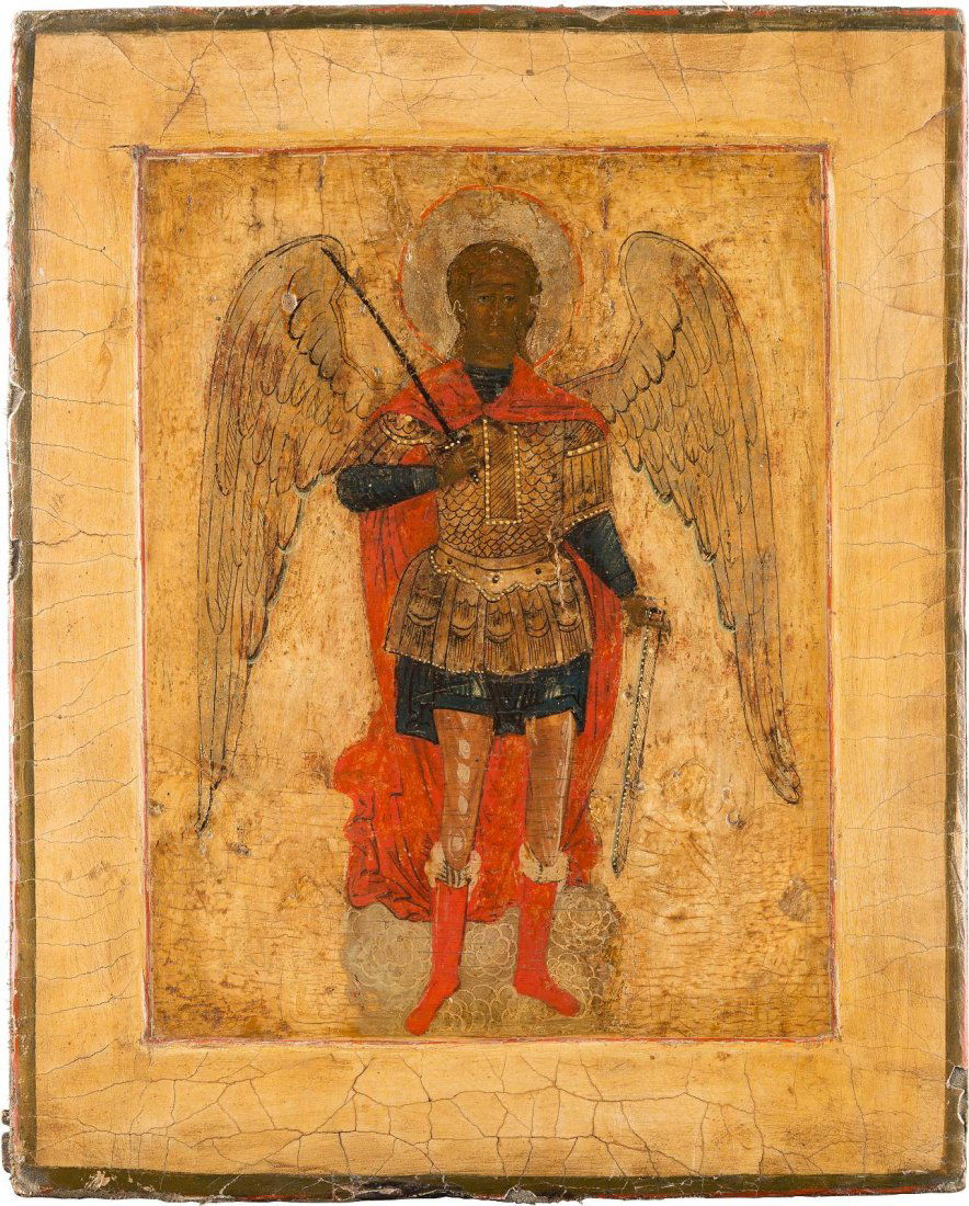 AN ICON SHOWING THE ARCHANGEL MICHAEL Russian, 18th (1 of 1)