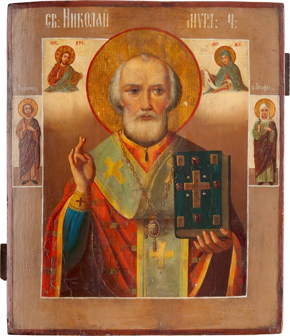 AN ICON OF ST. NICHOLAS OF MYRA Russian, late 19th (1 of 1)