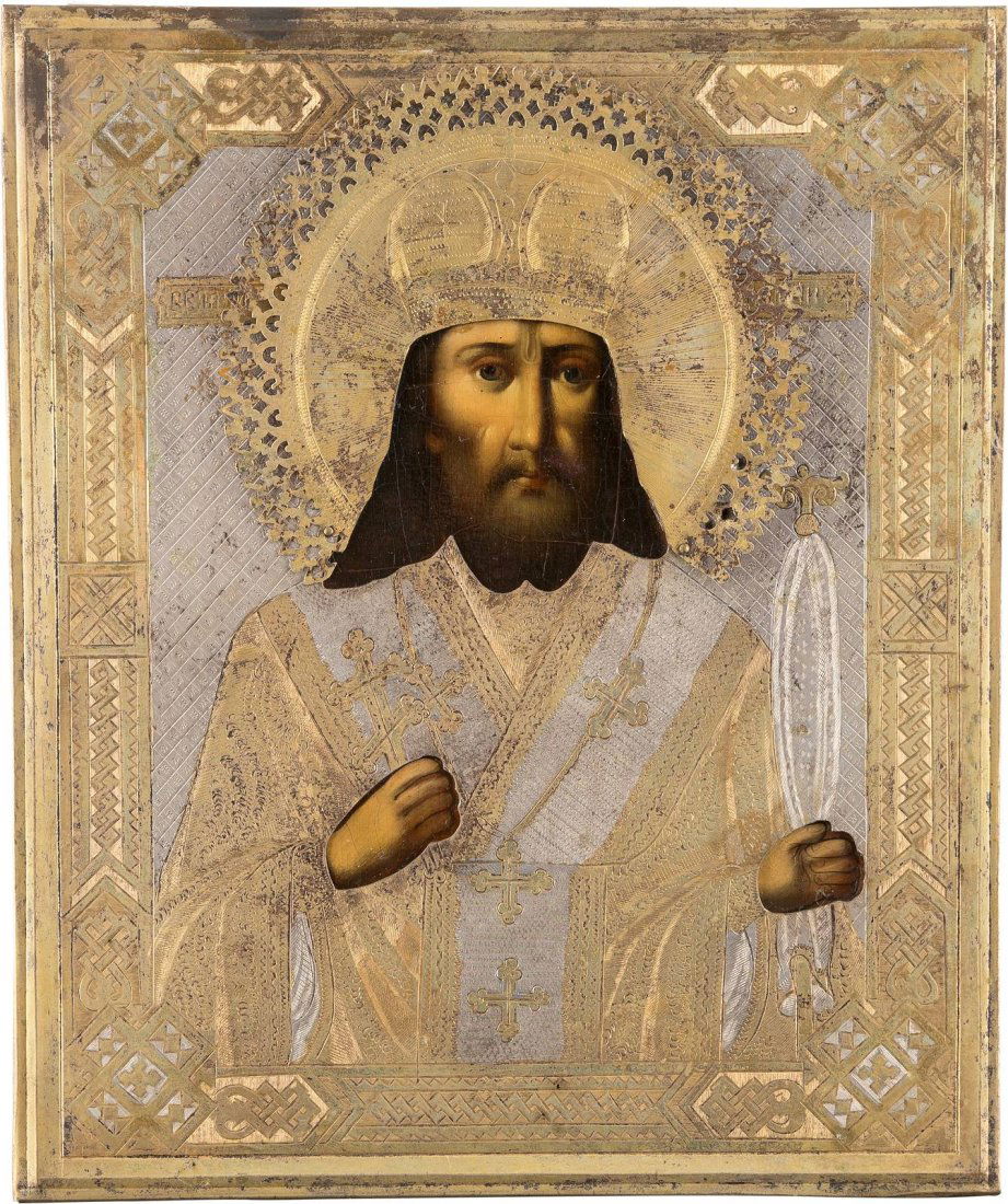 AN ICON SHOWING ST. FEODOSII OF UGLICH (ARCHBISHOP OF (1 of 1)
