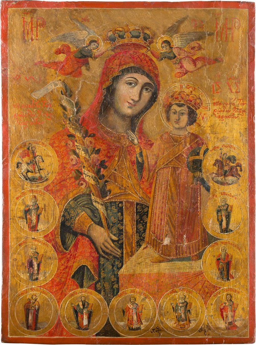 A LARGE ICON SHOWING THE MOTHER OF GOD 'OF THE UNFADING (1 of 1)