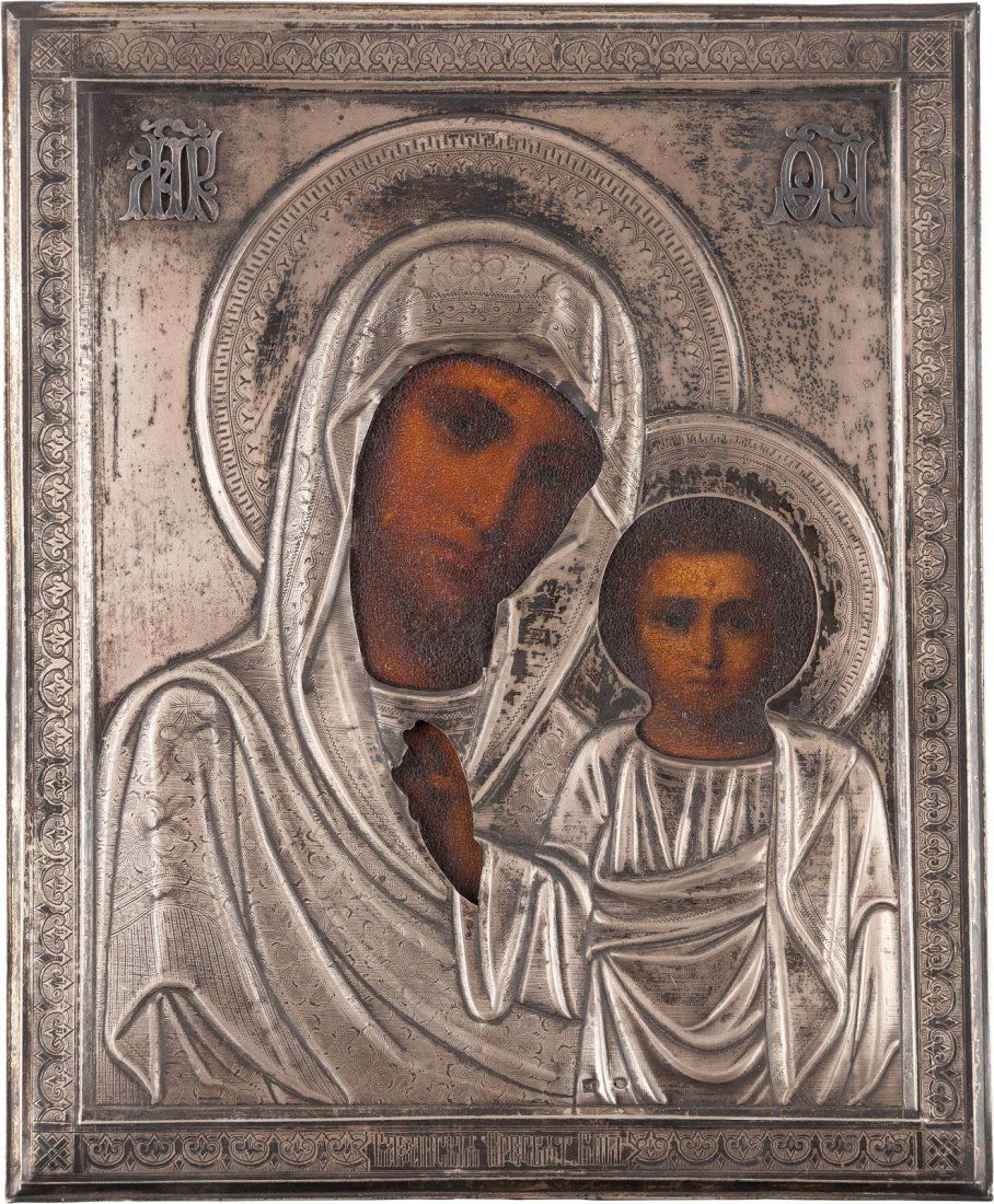 AN ICON SHOWING THE KAZANSKAYA MOTHER OF GOD WITH (1 of 1)