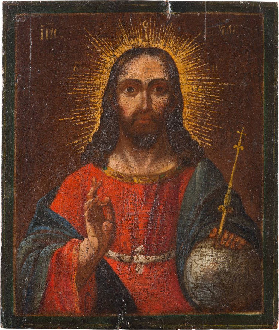 AN ICON OF CHRIST PANTOKRATOR Russian, 2nd half 18th (1 of 1)