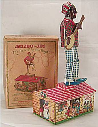 Unique Art Jazzbo Jim with Box, 9 1/2 Inch High