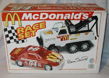 McDonald Bill Elliot Race Set with Box: McDonald Bill Elliot Race Set with Box