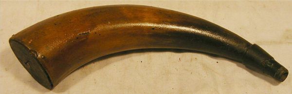 Powderhorn 12" Carved Top without Plug: Powderhorn 12" Carved Top without Plug