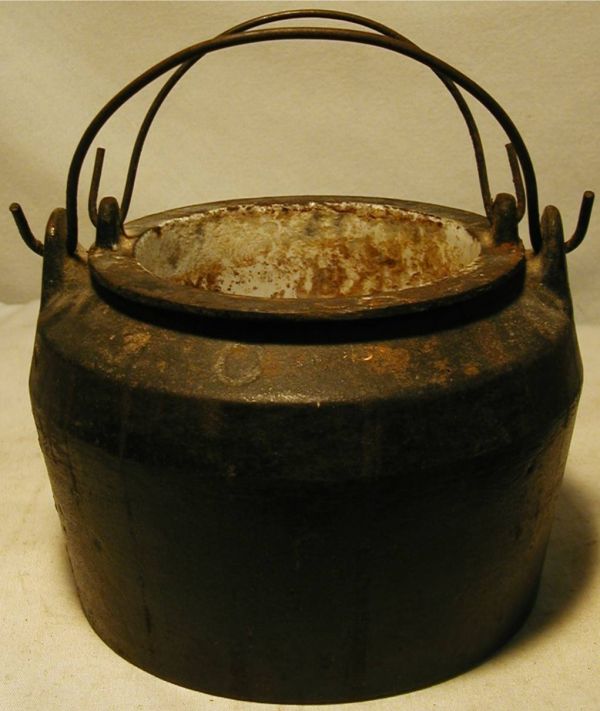 1084 Civil War Lead Melting Pot Marked Marietta, PA