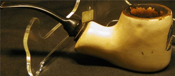 Vintage 1776 Pottery Bowl Pipe, Tavern USA, 5 1/4: Vintage 1776 Pottery Bowl Pipe, Tavern USA, 5 1/4 Long