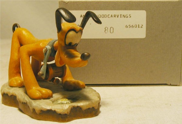 Anri 1988 Disney Pluto #110 with Box, MIB, 4 Inch