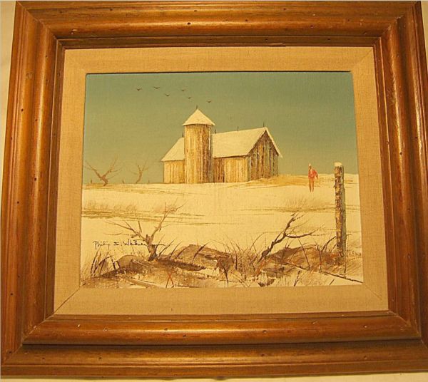 Philip S. Whitney "barn" Oil Painting, 32529