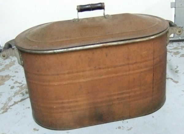 Copper Boiler with Original Lid 23 1/2 x 13 x 16