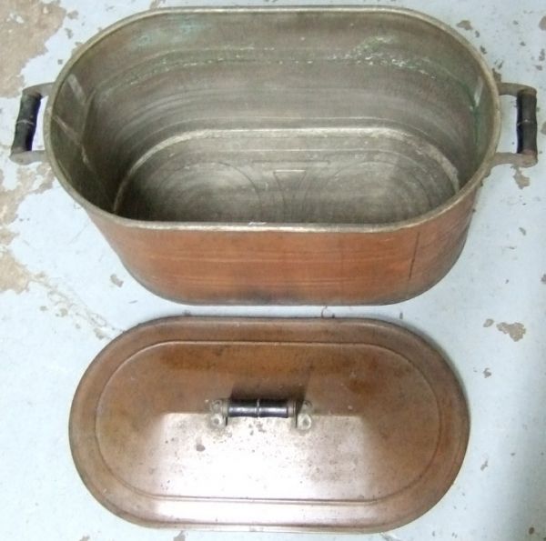 Copper Boiler with Original Lid 23 1/2 x 13 x 16 - 2