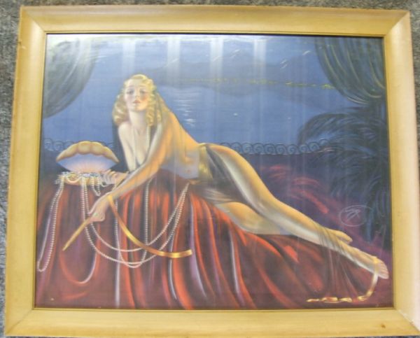 Art Deco Print Framed, 25 x 32