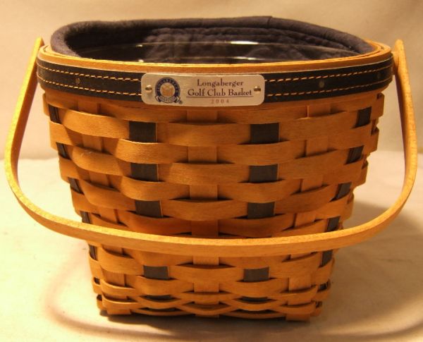 Longaberger 2004 Golf Basket Set, Lid, Liner, Pro