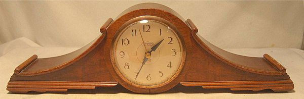E. Ingram Co. Electric Mantel Clock, Tambour, Wor: E. Ingram Co. Electric Mantel Clock, Tambour, Works, Self Starting, Model ST320, 19 x 3 1/2 x 5 1/2H