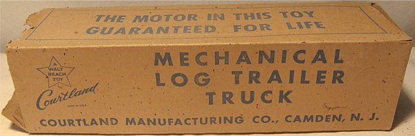 Courtland Log Tractor/Trailer with Box, 12" Long - 2