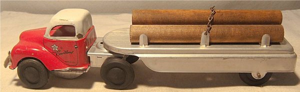 Courtland Log Tractor/Trailer with Box, 12" Long - 3