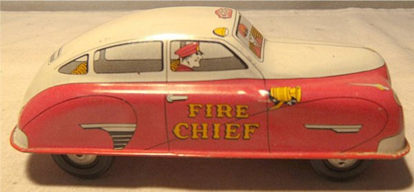 Courtland Fire Chief Car with box, 7" Long, Excel - 3