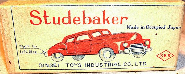 Studebaker Sedan, Occupied Japan, Tin Wind Up, NM - 2