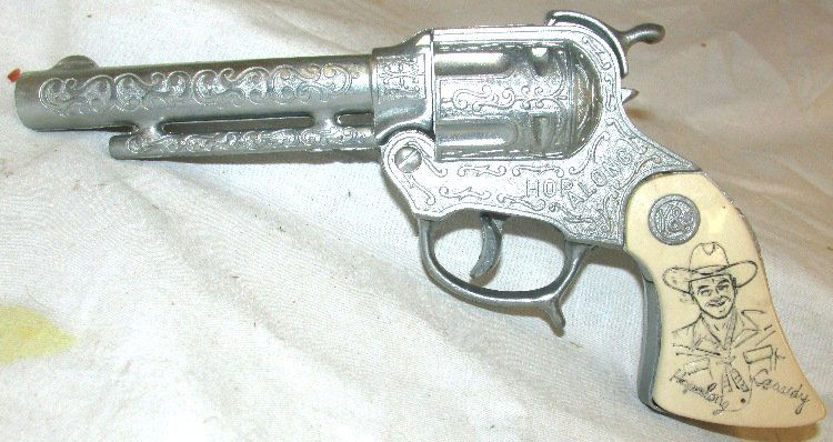Wyandotte Hopalong Cassidy Cap Gun with White Handles,: Wyandotte Hopalong Cassidy Cap Gun with White Handles, Excellent Condition