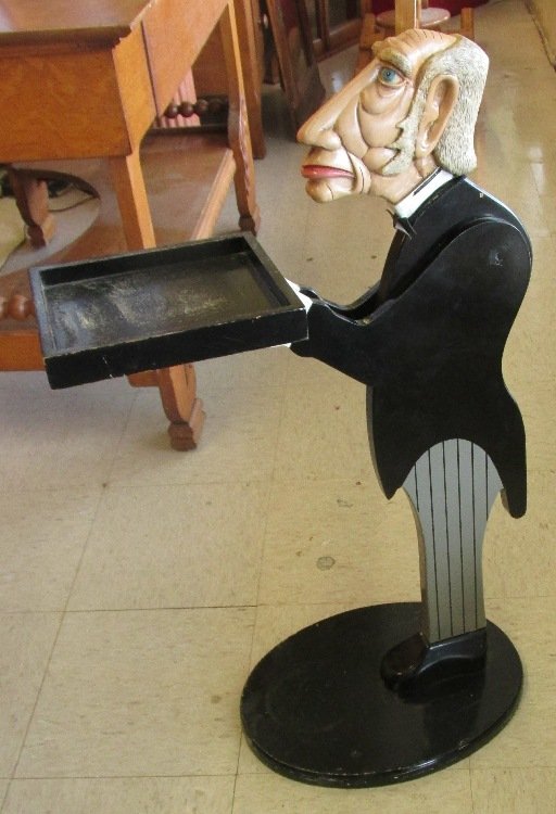 Wooden Butler Statue Connoisseur Waiter Butler Statue Apr 26, 2014