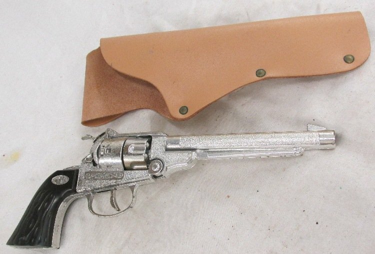 Vintage 1950's Hubley "H" Toy Cap Gun with Holster,: Vintage 1950's Hubley "H" Toy Cap Gun with Holster, 11"L, EC
